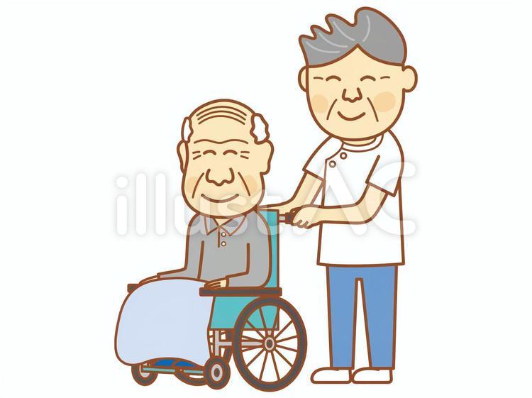 介護-シニア10 介護,介護スタッフ,老老介護のイラスト素材