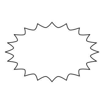 吹き出し　強調　ギザギザ ギザギザ,強調,トゲトゲ,黒縁,吹き出し,ホワイト,漫画,ふきだし,コメント,会話のイラスト素材