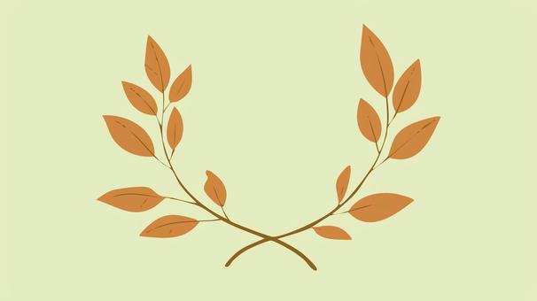 紅葉と枝のシンプルなイラスト透過素材