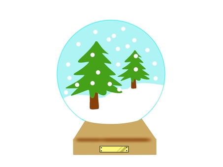 スノーボール スノーボール,雑貨,冬,インテリア,飾り,小物,もみの木,クリスマスのイラスト素材