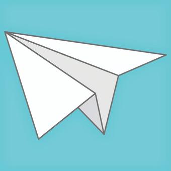 紙飛行機_2(主線あり) 紙飛行機_2(主線あり) 紙飛行機,折り紙,ペーパークラフト,遊び,おもちゃ,手作り,白,シンプル,アイコン,ワンポイントのイラスト素材