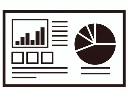 material, l&#39;analyse des données, document, impression, JPG, PNG and EPS