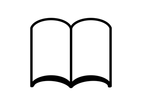 シンプルな本のアイコン 本,教科書,参考書,勉強,読む,学ぶ,学習,冊子,雑誌,読書のイラスト素材