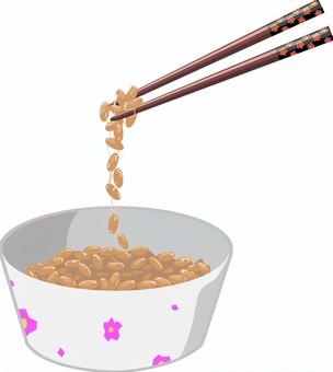 納豆 納豆 大豆,発酵食品,納豆,和食,商用フリー,デフォルメ,イラスト,ベクターのイラスト素材