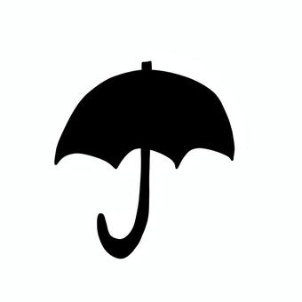 雨-アイコン アイコン,ピクトグラム,マーク,黒,雨,傘,天気,モノクロのイラスト素材