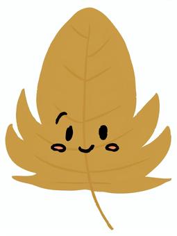 笑顔のかわいい落ち葉(線なし)