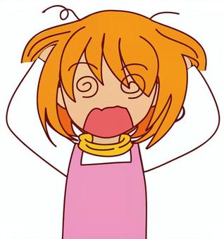 頭がぐちゃぐちゃな女性 頭がぐちゃぐちゃな女性 混乱,戸惑い,ごちゃごちゃのイラスト素材