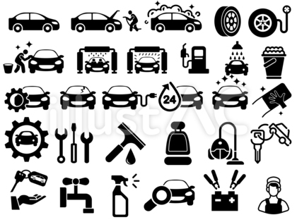 車のメンテナンスのアイコン