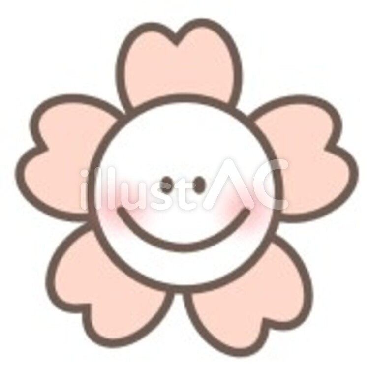花びらと顔 顔,サクラ,花のイラスト素材