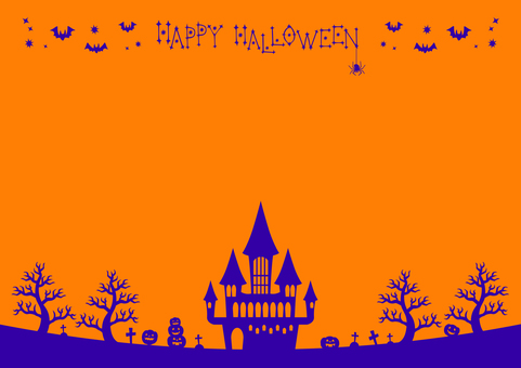 ハロウィン背景1 ハロウィン,背景,フレーム,かぼちゃ,かわいい,手描き,おしゃれ,お墓,10月,秋のイラスト素材