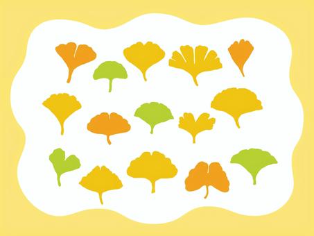 イチョウの葉イラストセット