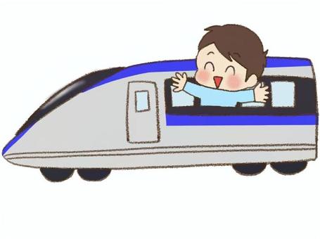 こだまでおでかけする男の子 視覚支援,お支度ボード,絵カード,スケジュール,子ども,新幹線,乗り物,こだま,遠出,おでかけのイラスト素材