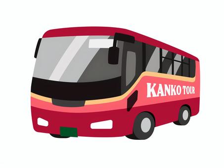 観光バス バス,観光,旅行,ツアー,バス旅,自動車,赤のイラスト素材