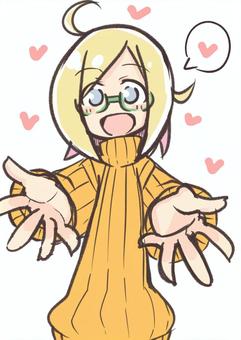 金發裝飾眼鏡蘿莉!, JPG 金發裝飾眼鏡蘿莉!, 女孩, 金發, 眼鏡, JPG