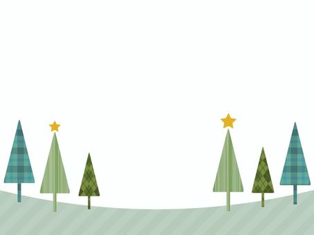 Green triangle tree frame, christmas, tree, winter, JPG and PNG