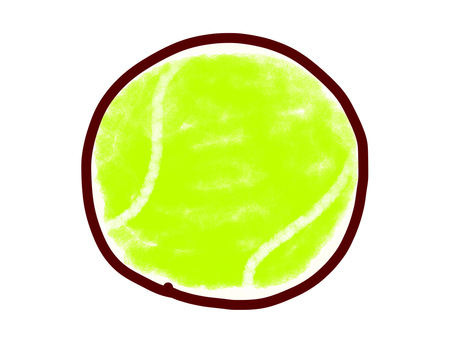 手描き風のテニスボール 手描き,かわいい,テニスボール,テニス,コート,球技,ラケットスポーツ,スポーツ,部活動,クラブ活動のイラスト素材