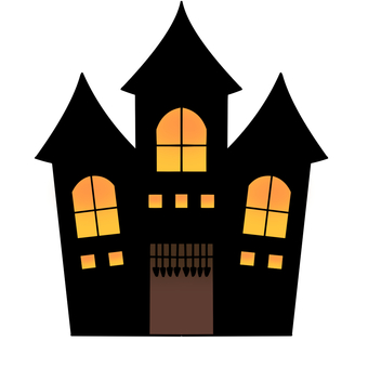 お城 お城,ハロウィン,夜,ホラー,シンプル,おしゃれのイラスト素材