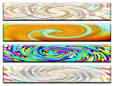 カラフルなバナーのセット素材画像 バナー,カラフル,シンプル,セット,スウォッチ,ホームページ,web,ウェブ,サイト,ボタンのイラスト素材