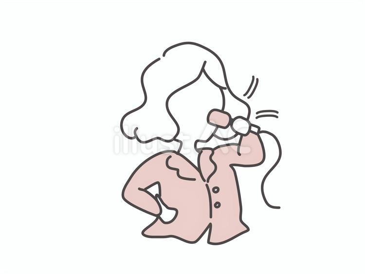 マイクを持つ白衣の女性 医療,福祉,看護師のイラスト素材