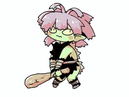 ゴブリンの女の子 ゴブリンの女の子 ゴブリン,モンスター,モンスター娘,trpg,ファンタジー,女の子,キャラクター,キャラ,sd,ちびキャラのイラスト素材