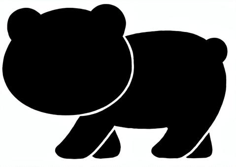 クマのシルエット クマ,熊,シルエット,動物,生き物のイラスト素材