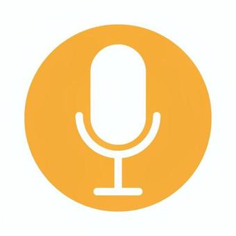 マイクボタン_オレンジ マイク,アイコン,音声,録音,ボタン,スタンドマイク,音,シンプル,レコーダー,オレンジのイラスト素材