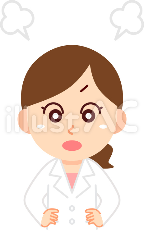 医者　女医　女性（上半身） 女医,医者,白衣のイラスト素材