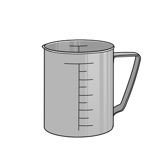 ステンレス製計量カップ 計量カップ,キッチン,厨房,調理,料理,調理器具,調理道具,キッチン用品,ステンレス,計るのイラスト素材
