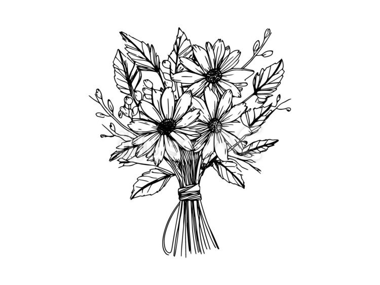 花束の絵 絵画 インテリア (幸せの花束 虹色/Lサイズ) アート 玄関に飾る