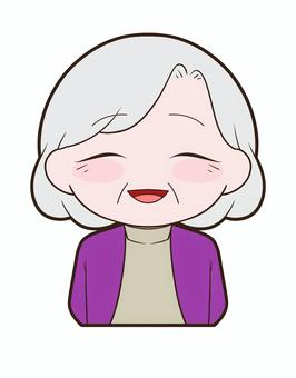 おばあさん２ おばあさん,おばあちゃん,女性,お年寄り,白髪,老人,人物,人,年配,婦人のイラスト素材