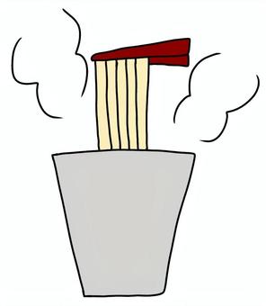 カップラーメン カップラーメン,食べ物,食事,昼飯,手書き,インスタント,箸,温かいのイラスト素材