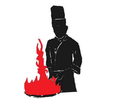 火にかける調理師 火にかける調理師 調理師,料理人,コックさん,コック服,調理,料理,シェフ,飲食店,レストラン,専門学生のイラスト素材