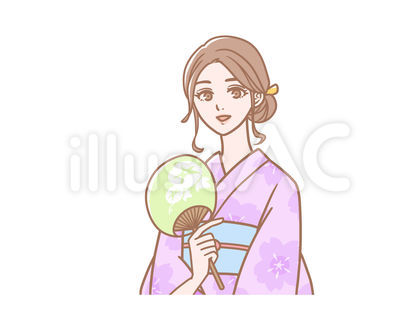 浴衣の女性(肌色付き).png