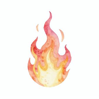 燃え盛る火 火,燃える,炎,危険,燃やす,水彩画,火遊び,火事のイラスト素材