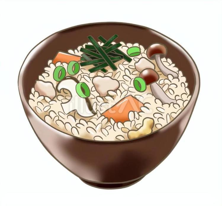定番家庭料理　炊き込みご飯 炊き込みご飯,料理,献立のイラスト素材