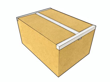 閉じたダンボール ダンボール,箱,荷物,整理,引越し,荷造り,片付け,収納,保管,ガムテープのイラスト素材