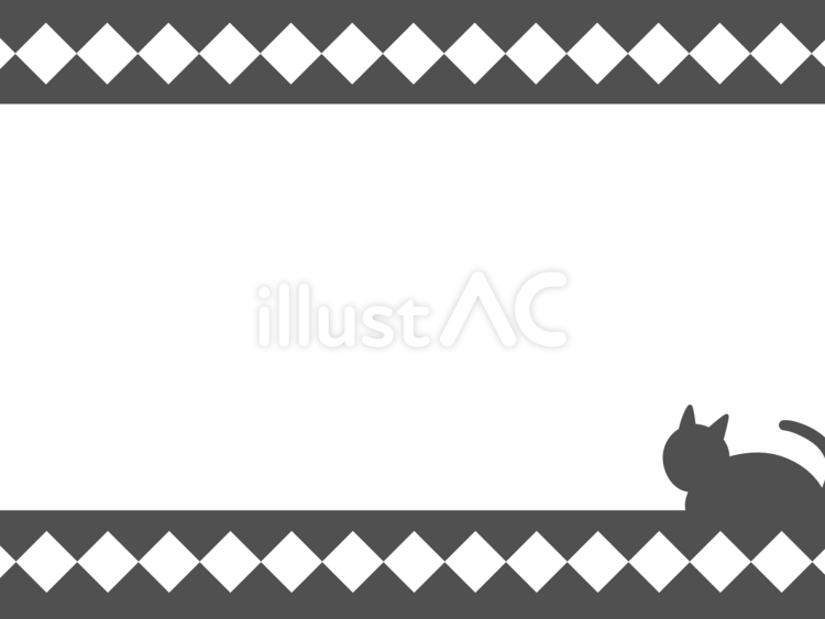 黒猫　ダイヤ　シルエット　背景　フレーム フレーム,背景,壁紙のイラスト素材