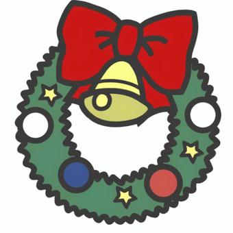 クリスマスリースのイラスト