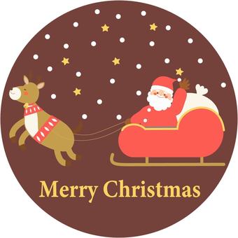 Illustration, christmas, icon, santa, 