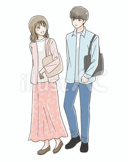 男女カップルのイラスト(全身)