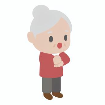 なるほどを思うおばあさん 高齢者,おばあさん,理解,納得,思考,発見,学び,表情,感情,知恵のイラスト素材