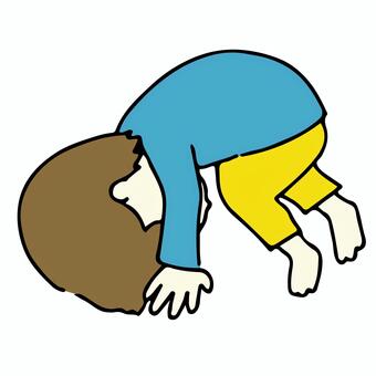 でんぐり返し でんぐり返し,子供,転がる,でんぐり返り,ポーズ,しぐさ,前回り,体操,遊び,スポーツのイラスト素材