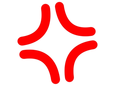 怒りマーク　赤 怒り,マーク,イライラ,赤,ムカつく,キレる,プンプン,ブチギレ,不満,ストレスのイラスト素材