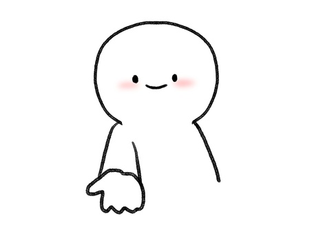 手を差し伸べる棒人間 棒人間,人物,差し出す,手,手描き,落書き,表情,黒,シンプル,素材のイラスト素材