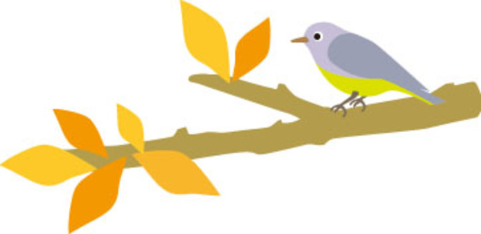 Branches and small birds Fall version, , JPG, PNG and EPS