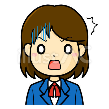 女子学生 驚く
