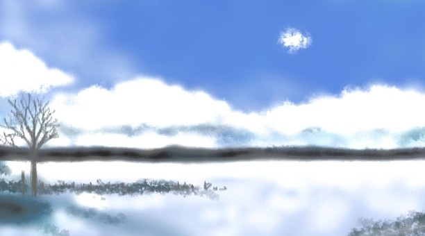冬の風景 冬の風景 冬,風景,雪のイラスト素材