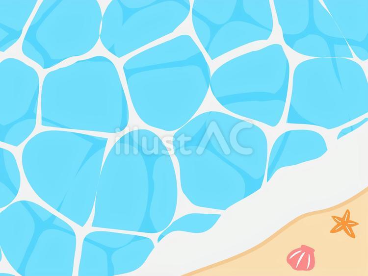 海と砂浜の背景 海,水面,海面のイラスト素材
