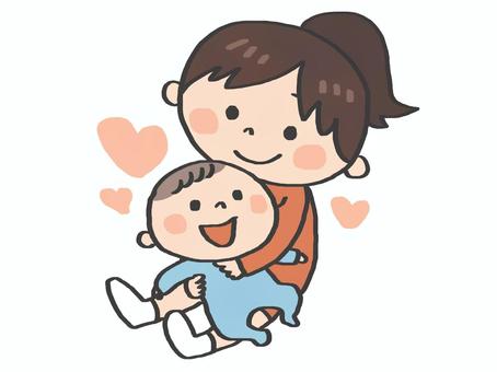 仲良し 子ども,姉弟,姉妹,仲良し,かわいい,赤ちゃん,愛,家族のイラスト素材