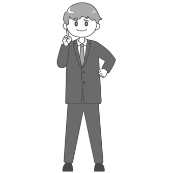 はりきる男性全身 はりきる男性全身 男性,ビジネス,全身のイラスト素材